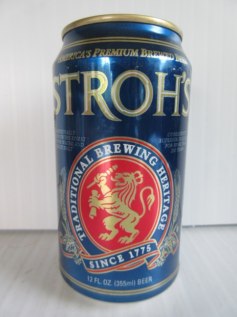 Stroh's - blue w 'America's Premium Brewed Beer'